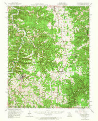 Raymondville Missouri Historical topographic map, 1:62500 scale, 15 X 15 Minute, Year 1951