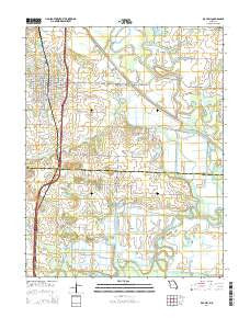Rich Hill Missouri Current topographic map, 1:24000 scale, 7.5 X 7.5 Minute, Year 2014