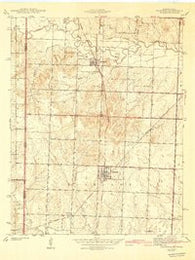 Richards Missouri Historical topographic map, 1:24000 scale, 7.5 X 7.5 Minute, Year 1942