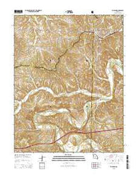 Richland Missouri Current topographic map, 1:24000 scale, 7.5 X 7.5 Minute, Year 2015