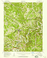 Richland Missouri Historical topographic map, 1:62500 scale, 15 X 15 Minute, Year 1954