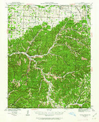 Rocky Comfort Missouri Historical topographic map, 1:62500 scale, 15 X 15 Minute, Year 1941