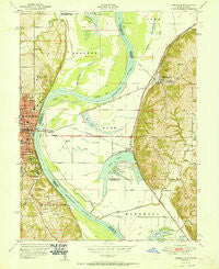 Rushville Kansas Historical topographic map, 1:24000 scale, 7.5 X 7.5 Minute, Year 1951