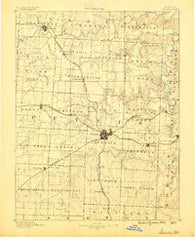Sedalia Missouri Historical topographic map, 1:125000 scale, 30 X 30 Minute, Year 1887