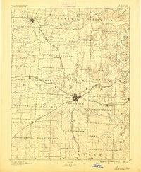 Sedalia Missouri Historical topographic map, 1:125000 scale, 30 X 30 Minute, Year 1887