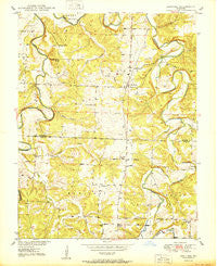 Sentinel Missouri Historical topographic map, 1:24000 scale, 7.5 X 7.5 Minute, Year 1950