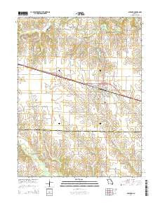 Shelbina Missouri Current topographic map, 1:24000 scale, 7.5 X 7.5 Minute, Year 2014