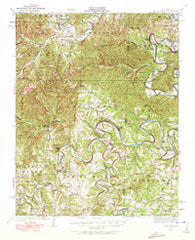 Shell Knob Missouri Historical topographic map, 1:62500 scale, 15 X 15 Minute, Year 1950