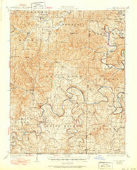Shell Knob Missouri Historical topographic map, 1:62500 scale, 15 X 15 Minute, Year 1927