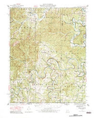 Shell Knob Missouri Historical topographic map, 1:62500 scale, 15 X 15 Minute, Year 1950