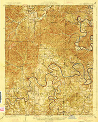 Shell Knob Missouri Historical topographic map, 1:62500 scale, 15 X 15 Minute, Year 1927