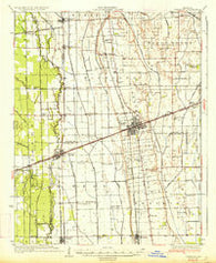 Sikeston Missouri Historical topographic map, 1:62500 scale, 15 X 15 Minute, Year 1934