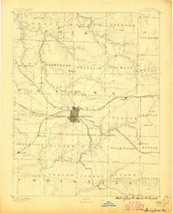 Springfield Missouri Historical topographic map, 1:125000 scale, 30 X 30 Minute, Year 1886
