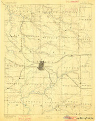 Springfield Missouri Historical topographic map, 1:125000 scale, 30 X 30 Minute, Year 1886