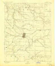 Springfield Missouri Historical topographic map, 1:125000 scale, 30 X 30 Minute, Year 1886
