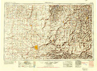 Springfield Missouri Historical topographic map, 1:250000 scale, 1 X 2 Degree, Year 1954
