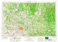 Springfield Missouri Historical topographic map, 1:250000 scale, 1 X 2 Degree, Year 1954