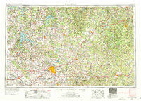 Springfield Missouri Historical topographic map, 1:250000 scale, 1 X 2 Degree, Year 1954