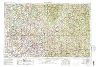 Springfield Missouri Historical topographic map, 1:250000 scale, 1 X 2 Degree, Year 1954