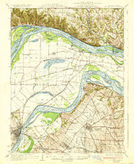 St. Charles Missouri Historical topographic map, 1:62500 scale, 15 X 15 Minute, Year 1933