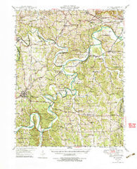 St. Clair Missouri Historical topographic map, 1:62500 scale, 15 X 15 Minute, Year 1947