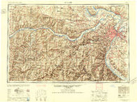 St. Louis Missouri Historical topographic map, 1:250000 scale, 1 X 2 Degree, Year 1949