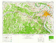 St. Louis Missouri Historical topographic map, 1:250000 scale, 1 X 2 Degree, Year 1962