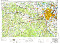 St. Louis Missouri Historical topographic map, 1:250000 scale, 1 X 2 Degree, Year 1963
