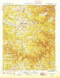 Summersville Missouri Historical topographic map, 1:62500 scale, 15 X 15 Minute, Year 1946