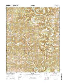 Sycamore Missouri Current topographic map, 1:24000 scale, 7.5 X 7.5 Minute, Year 2015