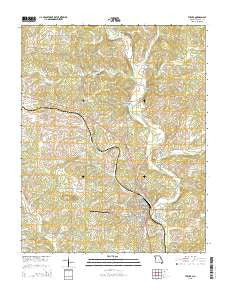 Thayer Missouri Current topographic map, 1:24000 scale, 7.5 X 7.5 Minute, Year 2015
