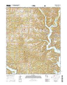 Theodosia Missouri Current topographic map, 1:24000 scale, 7.5 X 7.5 Minute, Year 2015