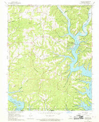Theodosia Missouri Historical topographic map, 1:24000 scale, 7.5 X 7.5 Minute, Year 1968