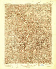 Thornfield Missouri Historical topographic map, 1:48000 scale, 15 X 15 Minute, Year 1936