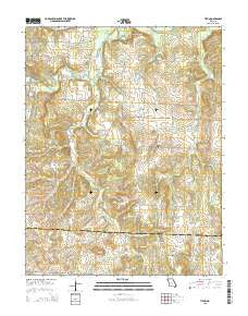 Tiffin Missouri Current topographic map, 1:24000 scale, 7.5 X 7.5 Minute, Year 2015