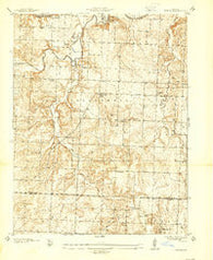 Tiffin Missouri Historical topographic map, 1:24000 scale, 7.5 X 7.5 Minute, Year 1937