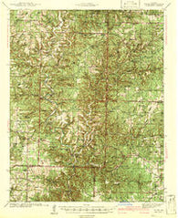 Topaz Missouri Historical topographic map, 1:62500 scale, 15 X 15 Minute, Year 1939