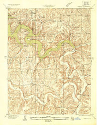 Toronto Missouri Historical topographic map, 1:24000 scale, 7.5 X 7.5 Minute, Year 1934