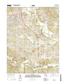 Troy Missouri Current topographic map, 1:24000 scale, 7.5 X 7.5 Minute, Year 2015