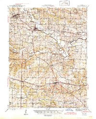 Troy Missouri Historical topographic map, 1:62500 scale, 15 X 15 Minute, Year 1945