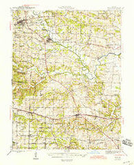 Troy Missouri Historical topographic map, 1:62500 scale, 15 X 15 Minute, Year 1945