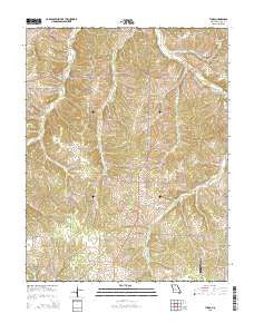 Tunas Missouri Current topographic map, 1:24000 scale, 7.5 X 7.5 Minute, Year 2015