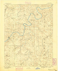Tuscumbia Missouri Historical topographic map, 1:125000 scale, 30 X 30 Minute, Year 1888