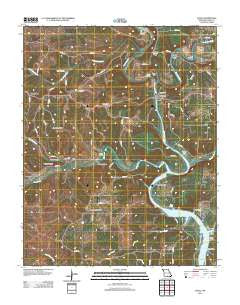 Udall Missouri Historical topographic map, 1:24000 scale, 7.5 X 7.5 Minute, Year 2012