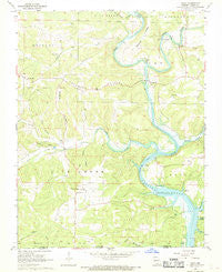 Udall Missouri Historical topographic map, 1:24000 scale, 7.5 X 7.5 Minute, Year 1968