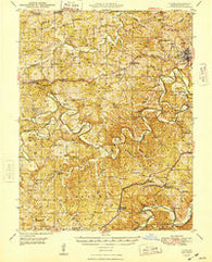 Union Missouri Historical topographic map, 1:62500 scale, 15 X 15 Minute, Year 1948