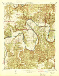 Valhalla Missouri Historical topographic map, 1:24000 scale, 7.5 X 7.5 Minute, Year 1945