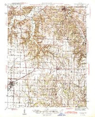 Vandalia Missouri Historical topographic map, 1:62500 scale, 15 X 15 Minute, Year 1945