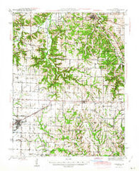 Vandalia Missouri Historical topographic map, 1:62500 scale, 15 X 15 Minute, Year 1945