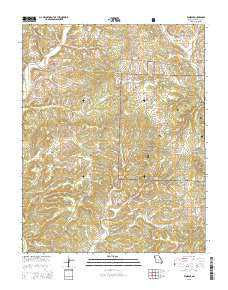 Vanzant Missouri Current topographic map, 1:24000 scale, 7.5 X 7.5 Minute, Year 2015